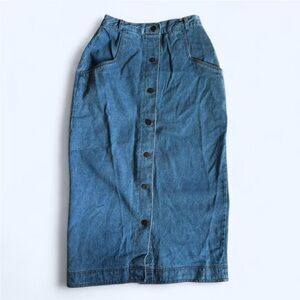 Vintage Denim Maxi Skirt